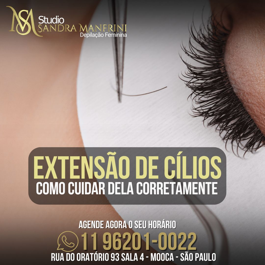 Extensão de Cílios-Como cuidar dela