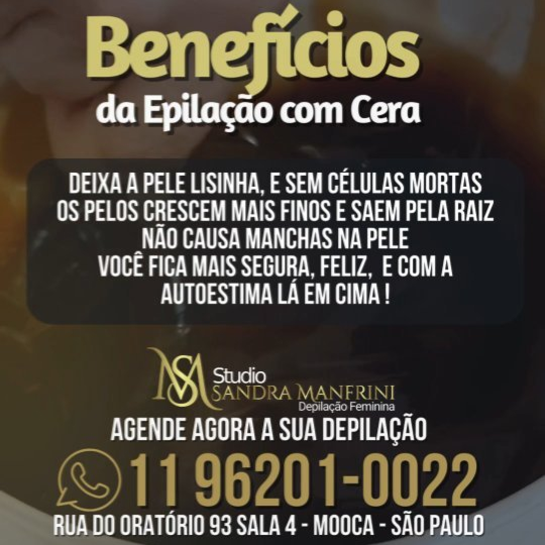 Benefício da epilação com cera-Descubra