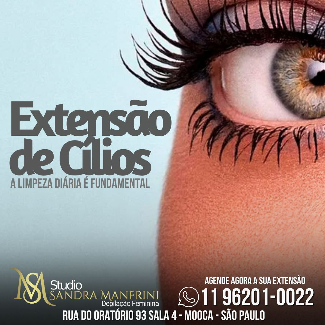 Extensão de Cílios-limpeza diária é fundamental