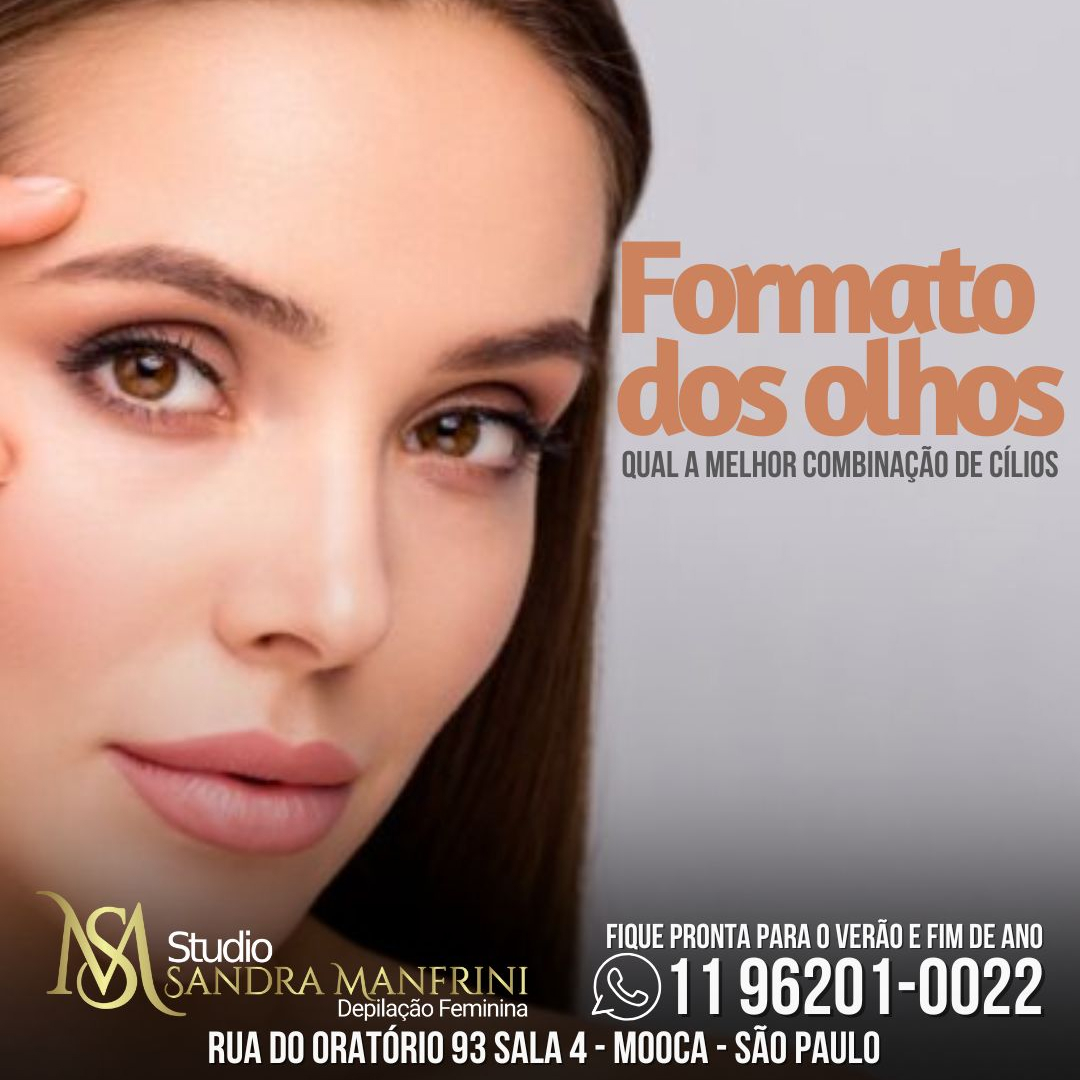 Formato dos olhos-que combinam melhor com extensão de cilios