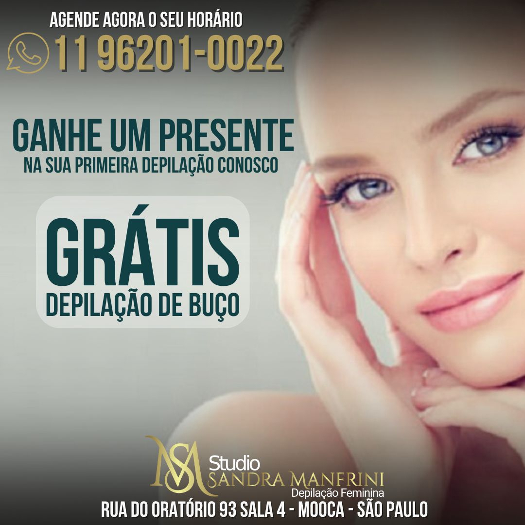 Ganhe depilação de buço grátis !